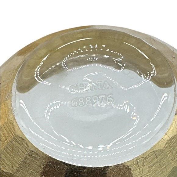 Gold Honeycomb Stemless 18oz Wine Glasses Set of 4 - Picture 3 of 5